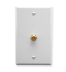 Wall Plate- F-Type- White