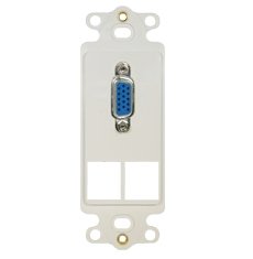 Insert-  Decorex- 2-Port- Rgb/Vga- Ivory