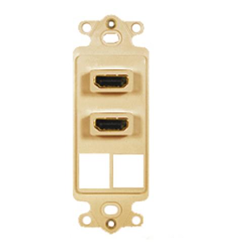 Insert- Decorex- 2-Port- Dual Hdmi- Ivory