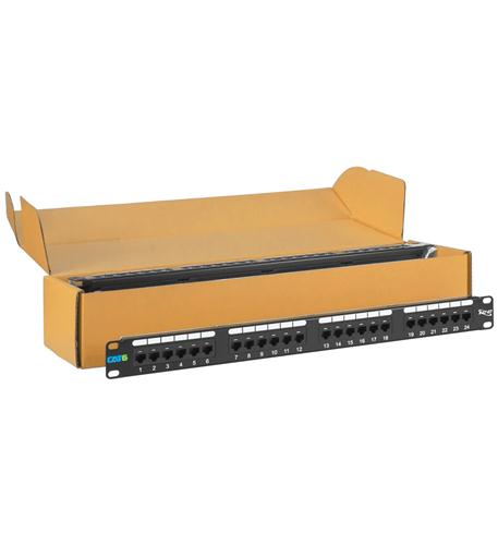 Patch Panel- Cat 6- 24-Port- 1 Rms- 6 Pk