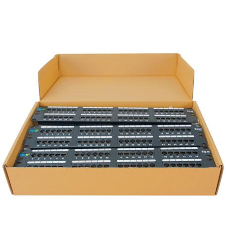 Patch Panel- Cat 5E- 48-Port- 2Rms- 6 Pk