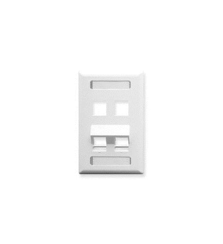 Faceplate- Id- Angled- 1-Gang- 4-Port White