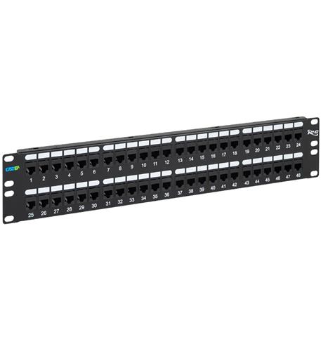 PATCH PANEL-CAT6A- FEED-THRU 48-P-2RMS