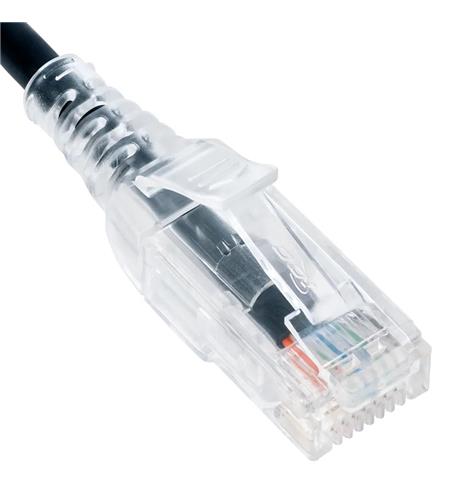 PATCH CORD- CAT 6 SLIM CLEAR 20FT BLACK