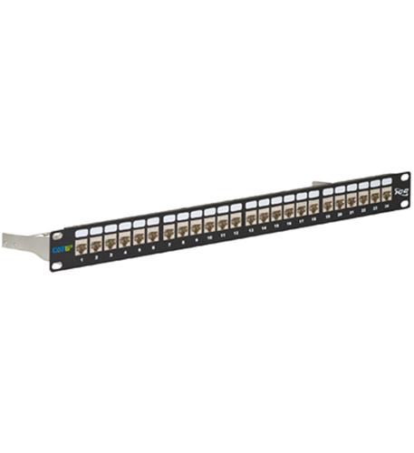 PATCH PANEL-CAT 6A-SHIELDED 24-P-1RMS