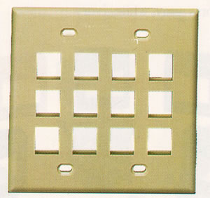 IC107F12IV - 12Port Face - Ivory