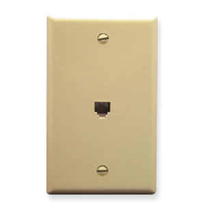 Wall Plate- Voice 6P6C- Ivory