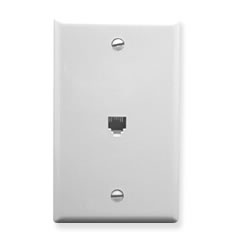 Wall Plate- Voice 6P6C- White