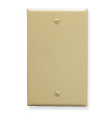 Flush Wall Plate Blank IVORY