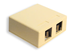 IC107SB2WH - SURFACE BOX 2PT White