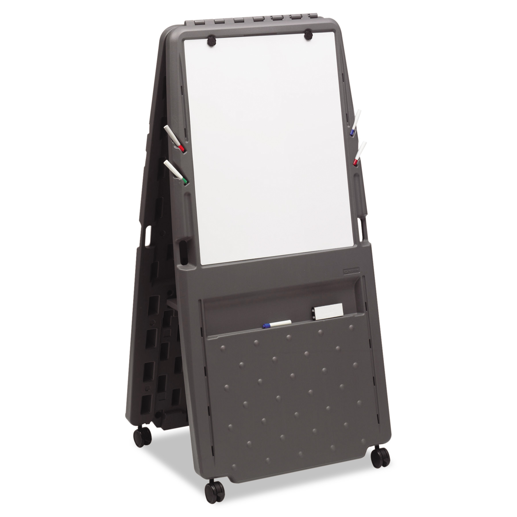 Presentation Flipchart Easel With Dry Erase Surface, Resin, 33x28x73, Charcoal