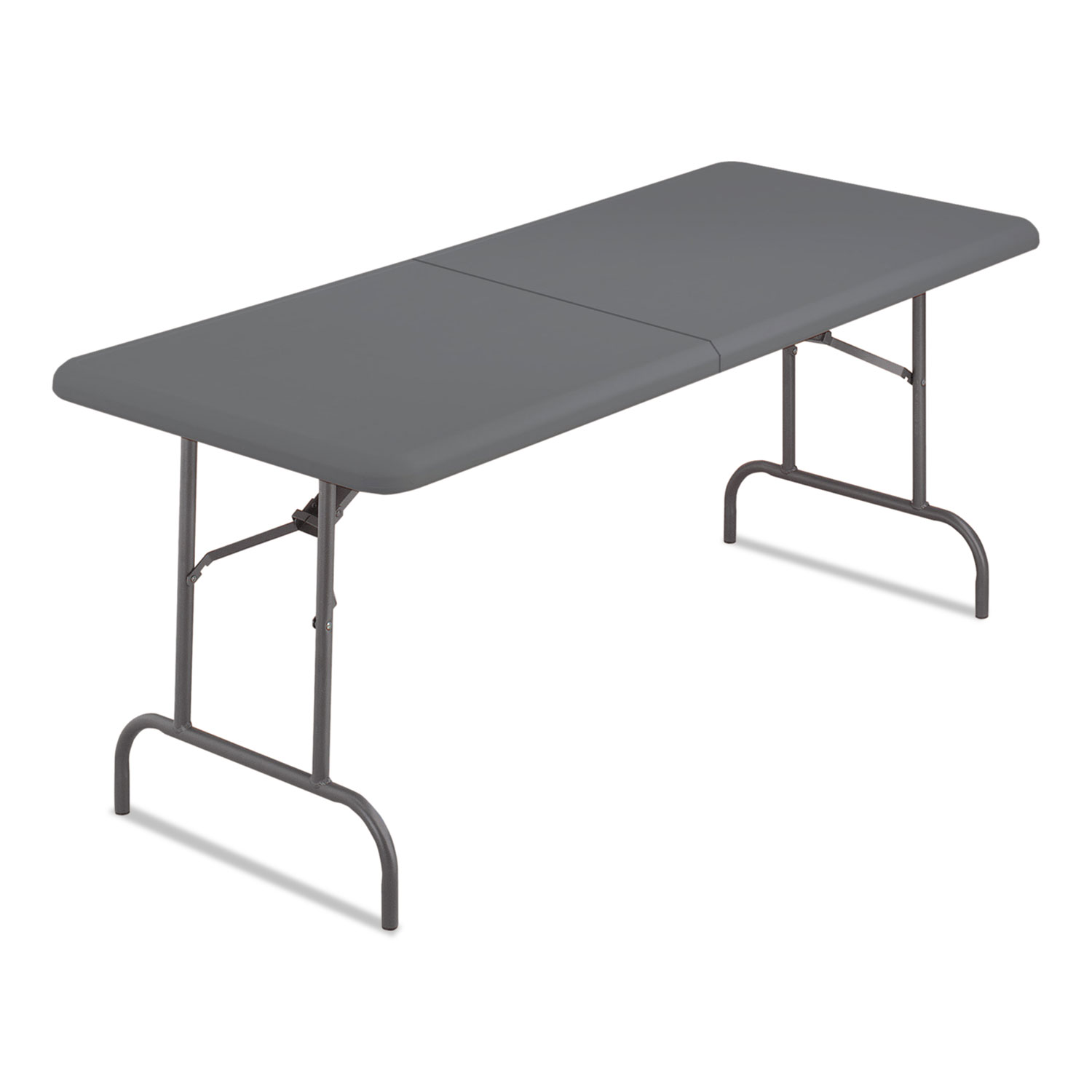 IndestrucTables Too Bifold Resin Folding Table, 60w x 30d x 29h, Charcoal