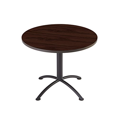 iLand Table, Contour, Round Seated Style, 36" Diameter x 29", Mahogany/Black