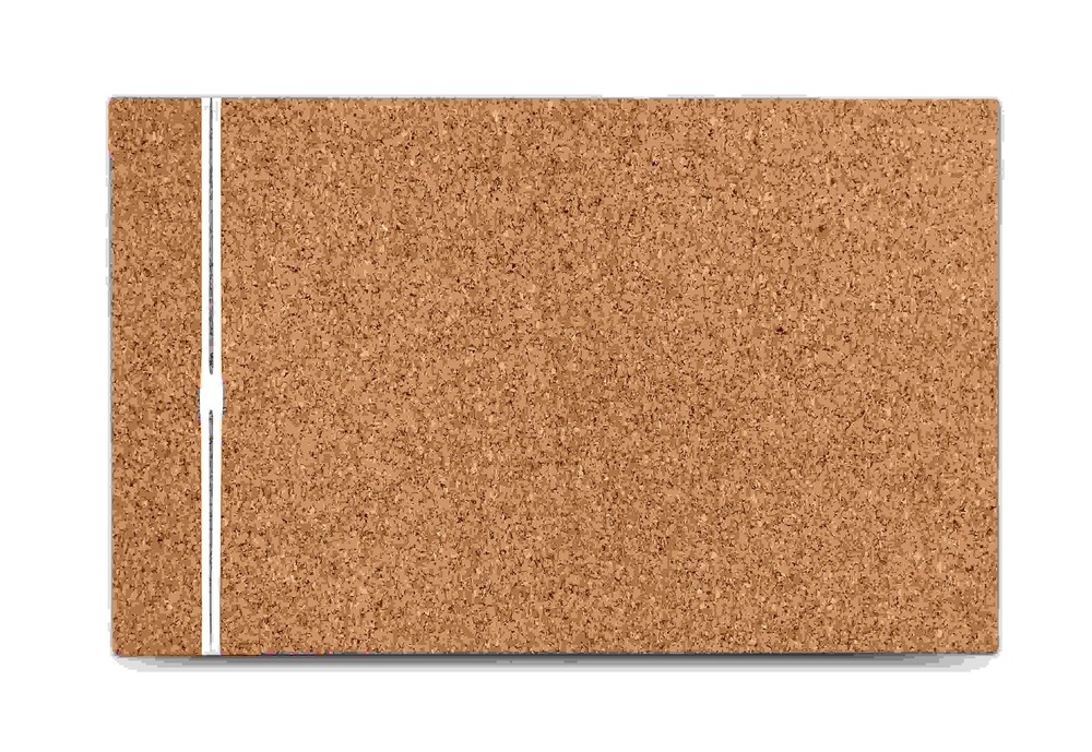 Designer Cork Bulletin Board, 24" x 38", Natural