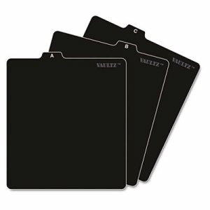 A-Z CD File Guides, 5 x 5 3/4, Black
