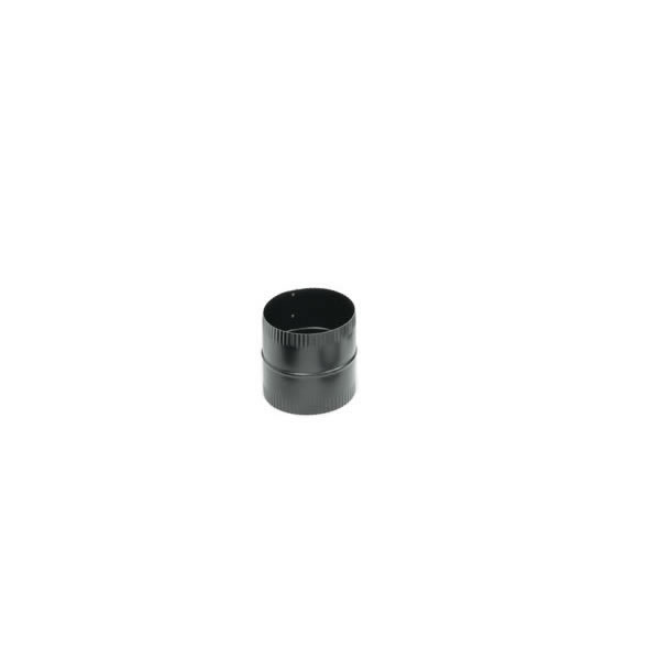 6" x 6" Snap-Lock Black Double-Crimp Male Coupling - BM0047