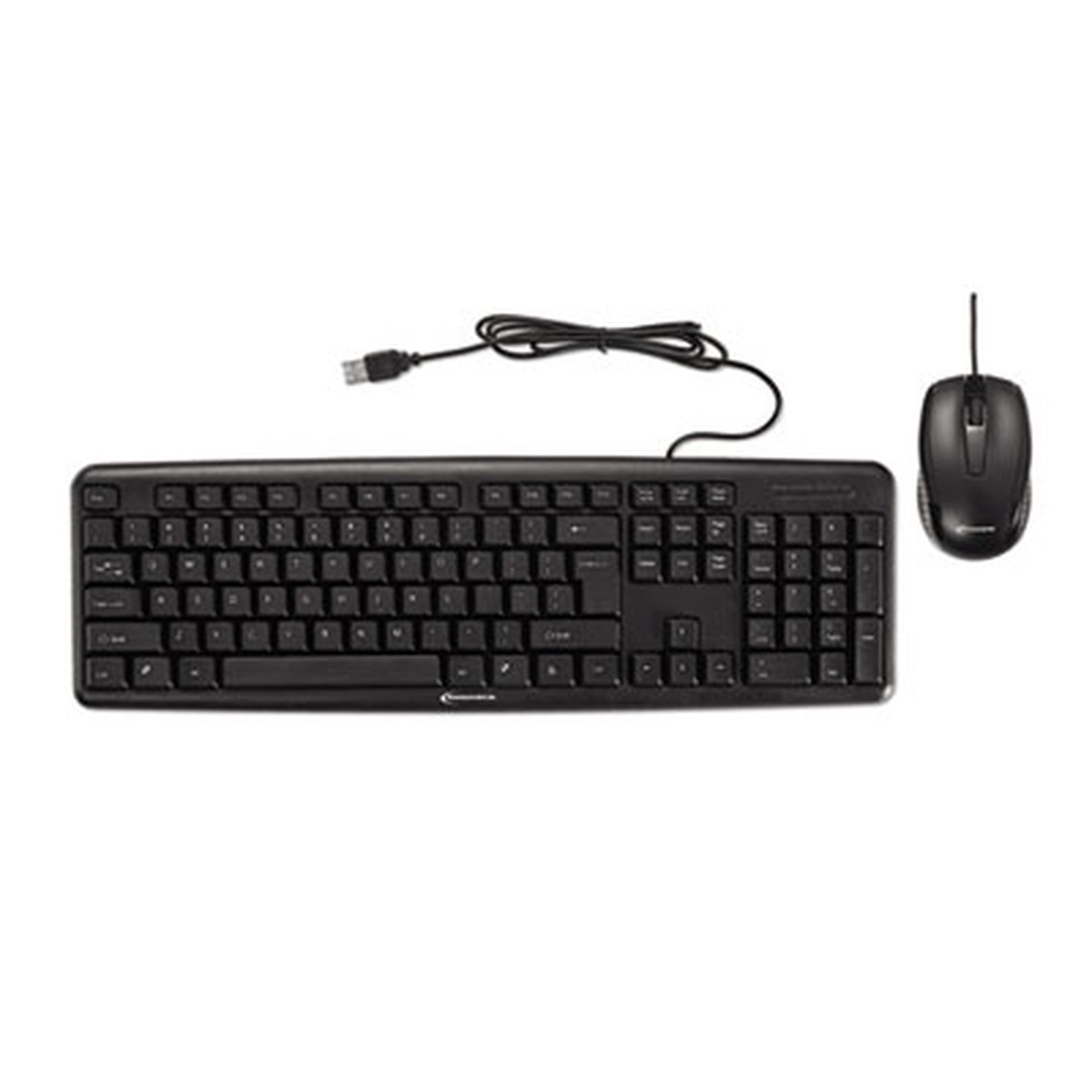 Slimline Keyboard and Mouse, Wired, USB Port, Black