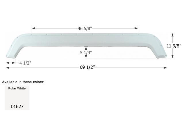 FENDER SKIRT, TANDEM, FLEETWOOD, FS745, POLAR WHITE