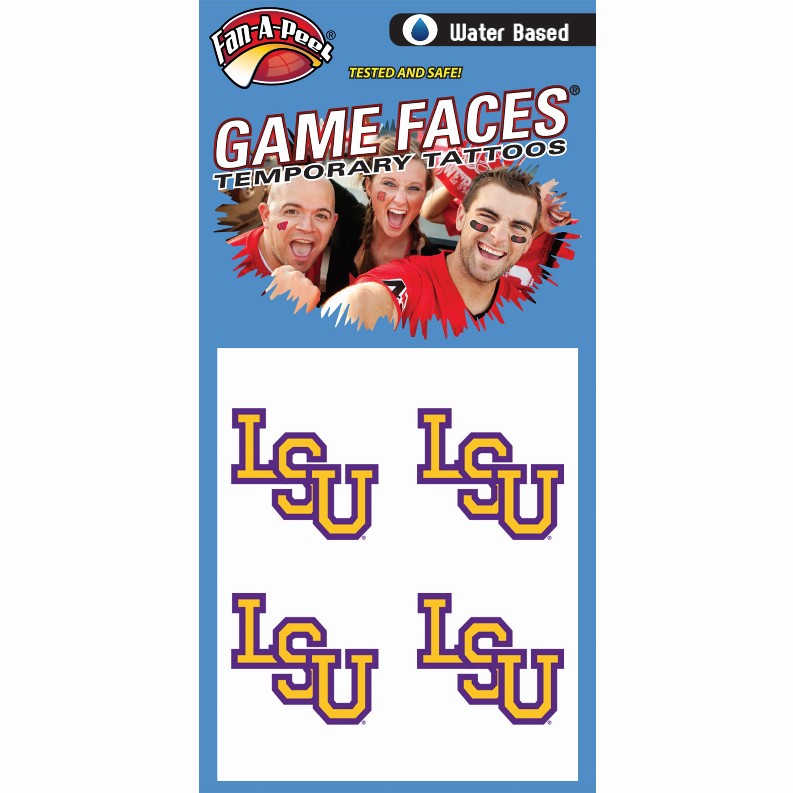 Fan-A-Peel / Gamesfaces Water Tattoos - LSU