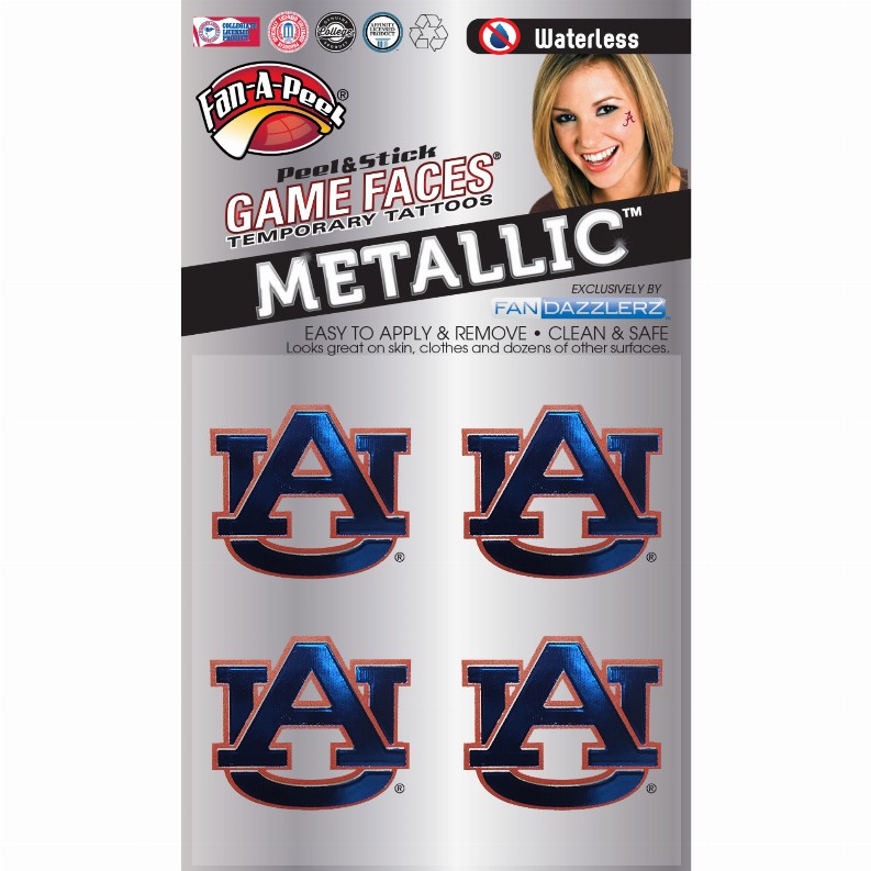 Metallic Peel & Stick Fan-A-Peel / Gamesfaces 1.25" Auburn 