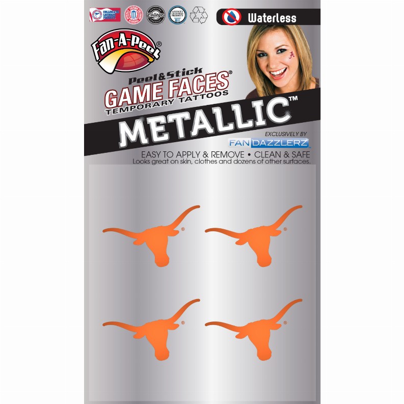 Metallic Peel & Stick Fan-A-Peel / Gamesfaces 1.25" Texas 