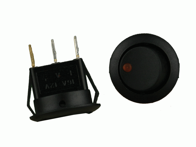 Rocker Switch Round Orange LED