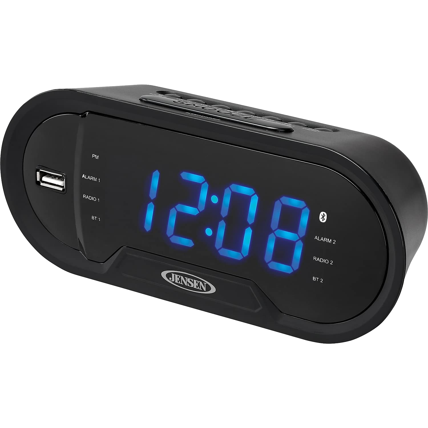 JENSEN JCR-298 BLUETOOTH DIGITAL AM/FM DUAL ALARM CLOCK