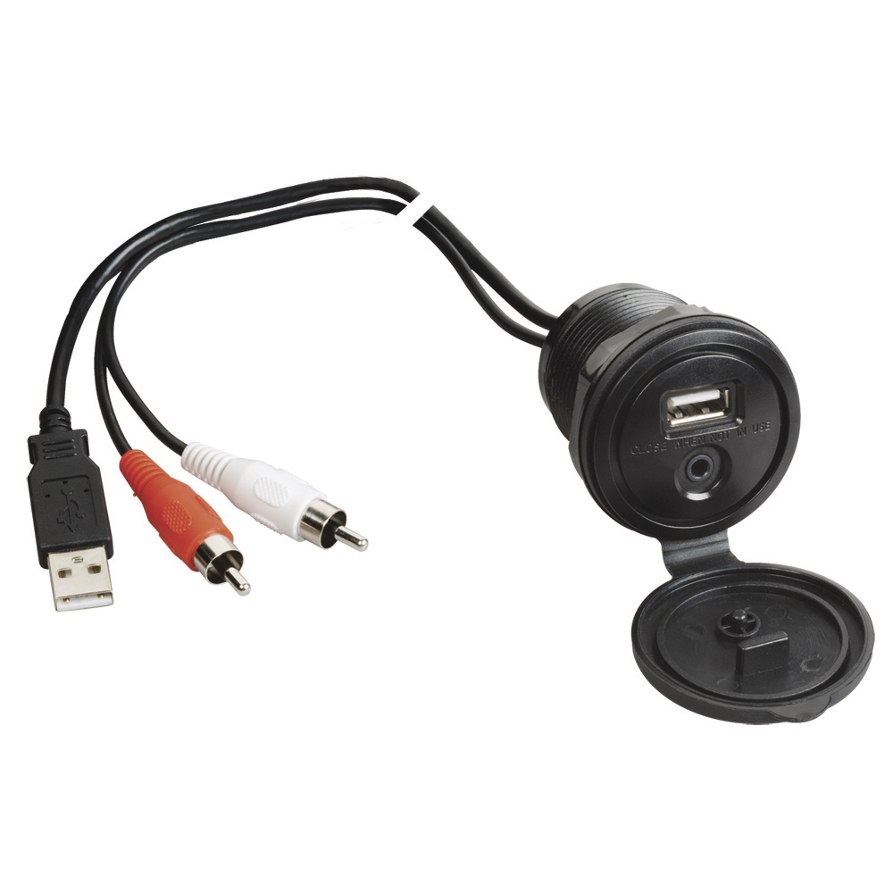 JENSEN USB & Auxiliary Audio Input Jack - 10'