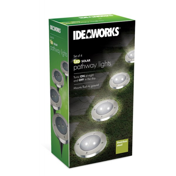 Ideaworks JB7864 S/4 Solar Pathway Garden Light