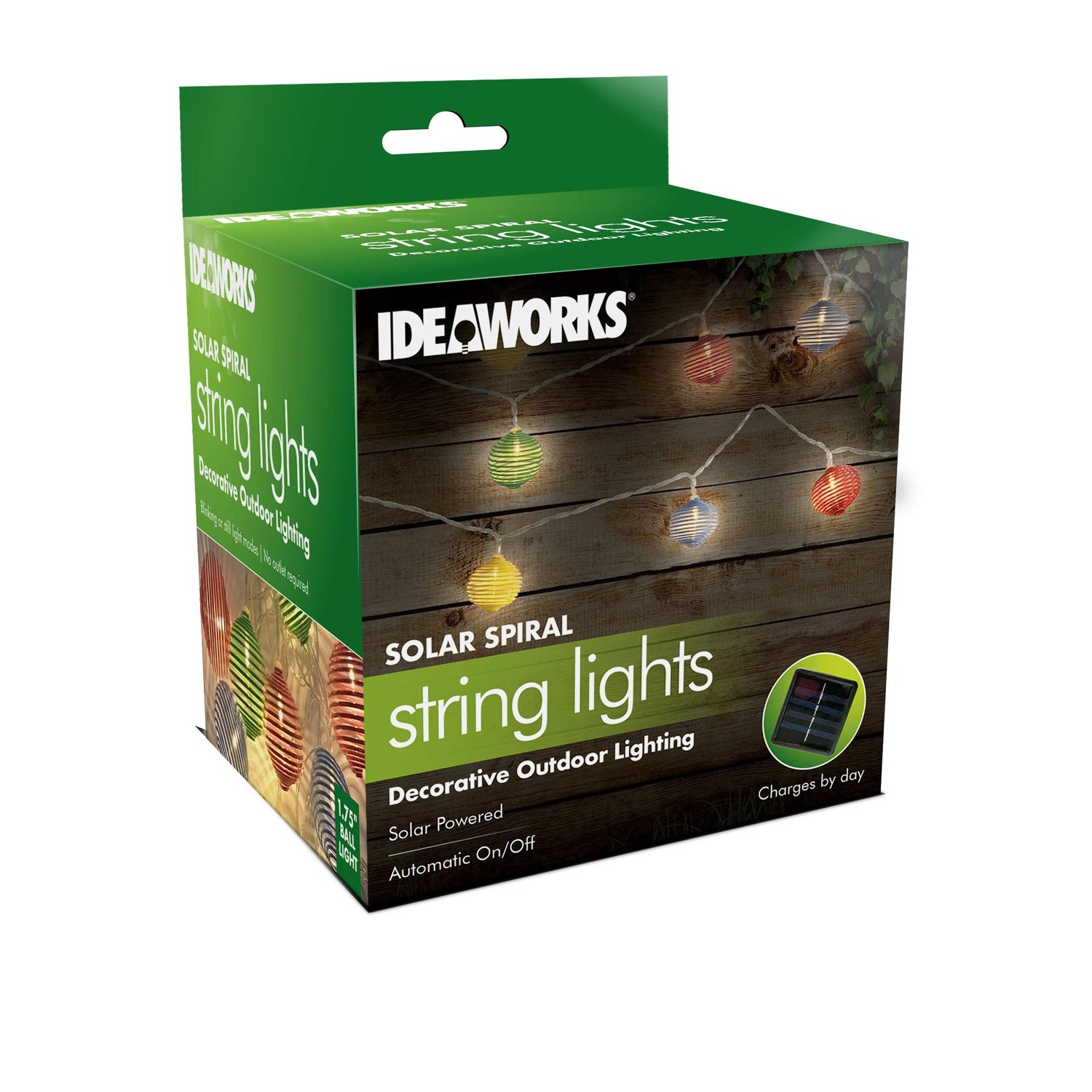 Ideaworks JB8642MULTI Solar Spiral String Lights