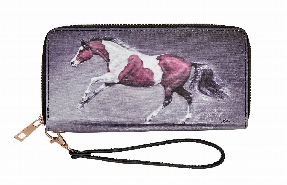 AWST Int'l "Lila"  Paint Horse Clutch Wallet