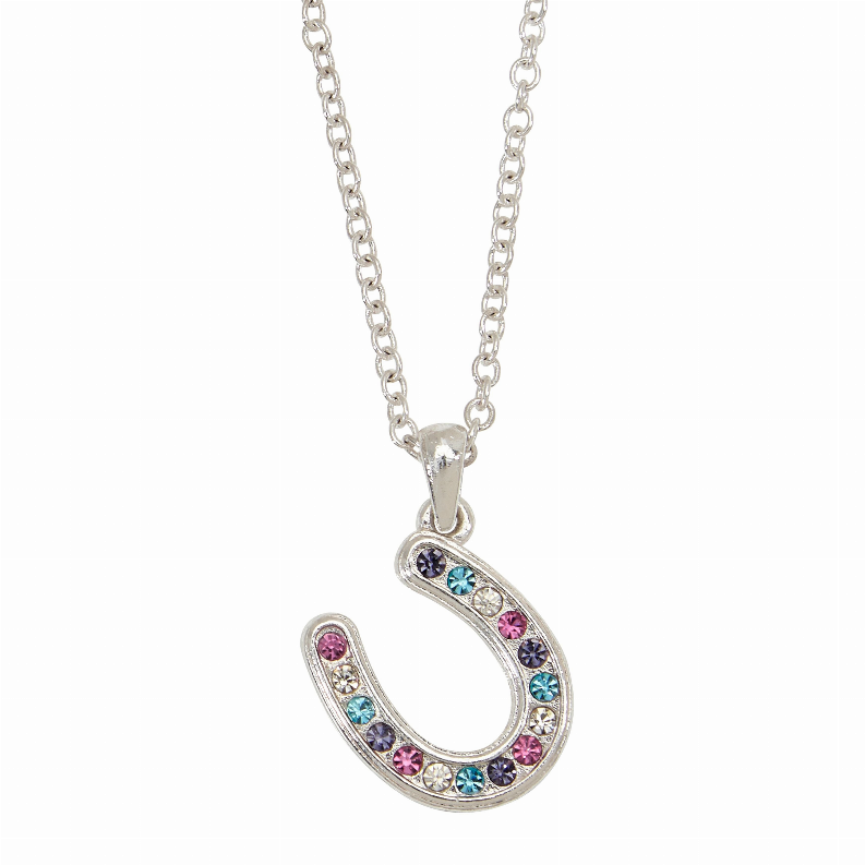 AWST Int'l Horseshoes Necklace withColorful Cowboy Hat Box