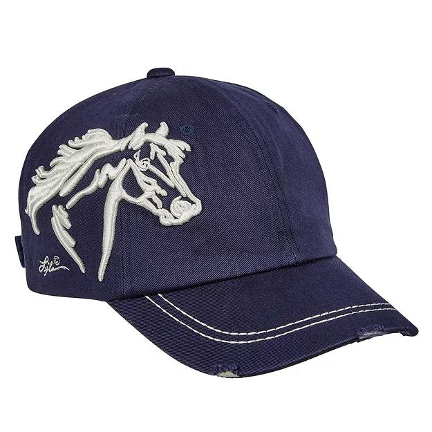 AWST Int'l Lila 3D Horse Head Cap Navy