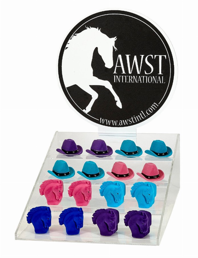 AWST Int'l Pendant/Earring, Horse Head/Cowboy Hat Jewelry Display