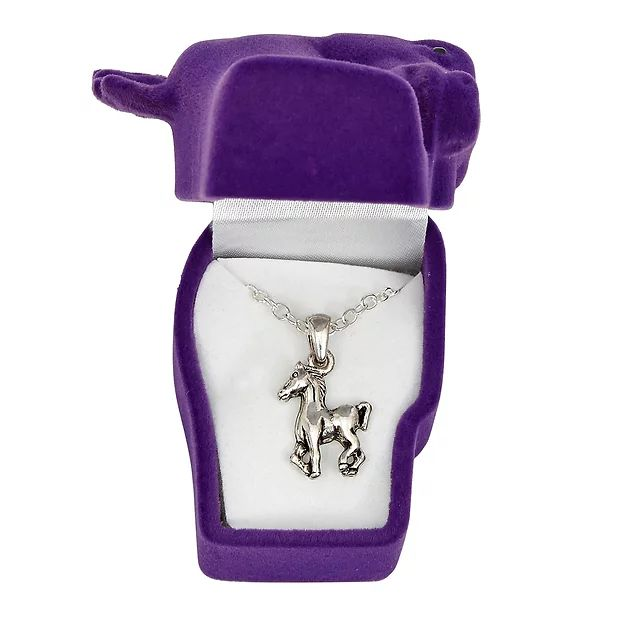 AWST Int'l Prancing Pony Necklace withHorse Head Gift Box