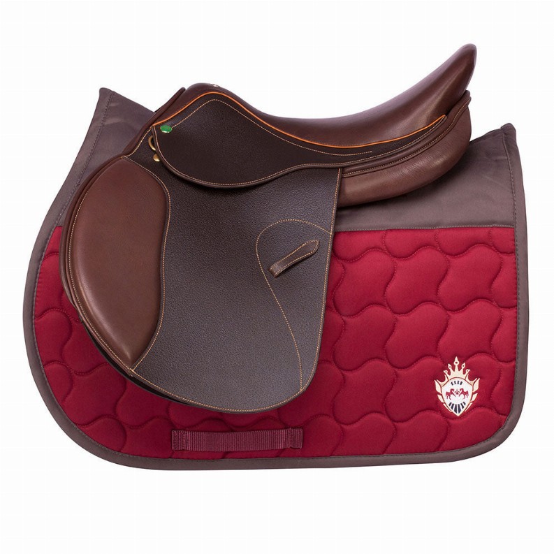 Equine Couture Impulsion Non-Slip All Purpose Saddle Pad - Wine/Charcoal