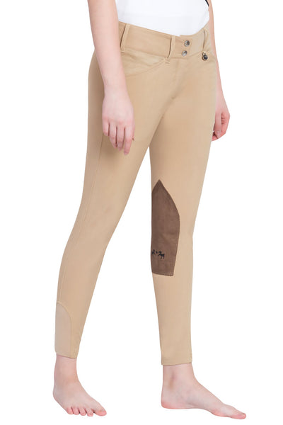 Equine Couture Ladies Coolmax Champion Knee Patch Breeches 28 Safari/Taupe