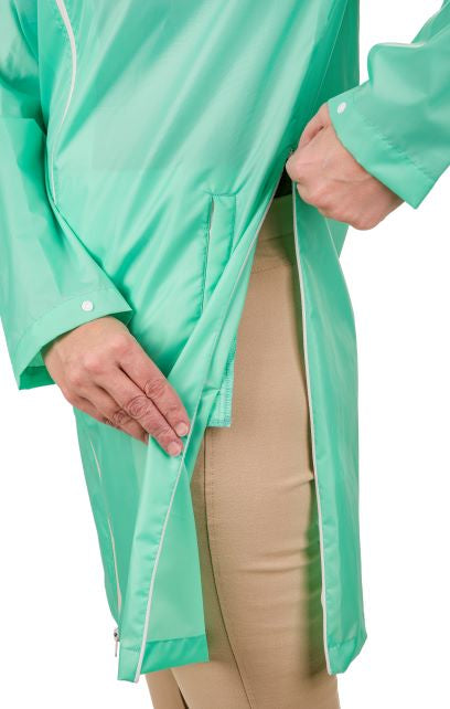 Equine Couture Ladies Downpour Rain Jacket M Sea Green