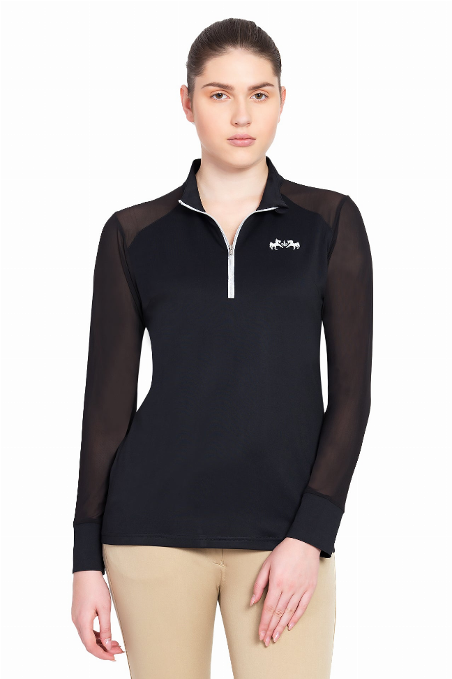 Equine Couture Ladies Erna EquiCool Long Sleeve Sport Shirt XXX-Large Black
