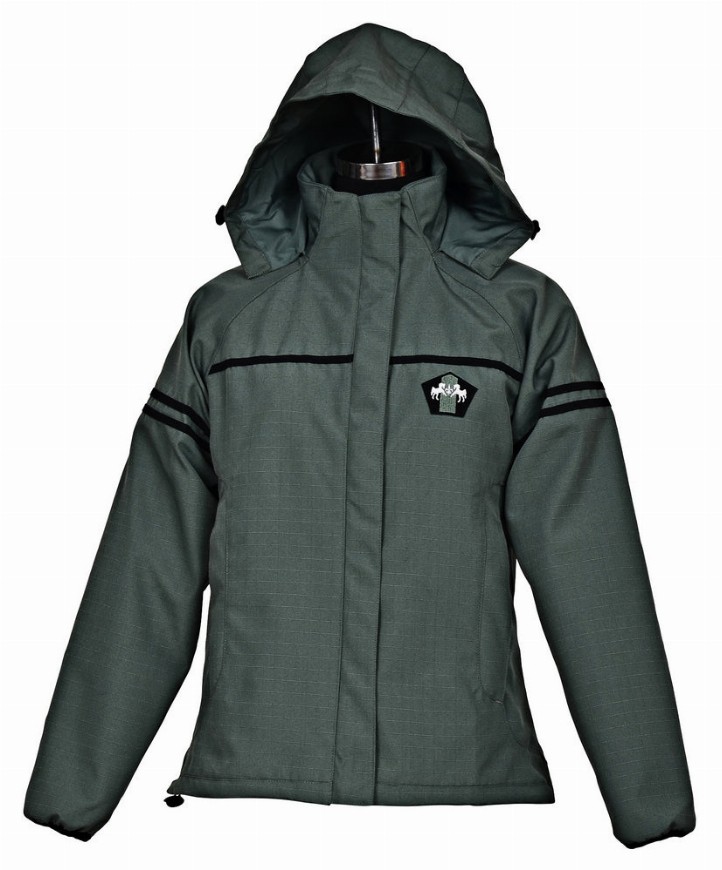 Equine Couture Ladies Farm House Jacket X-Small Ash Gray/Black