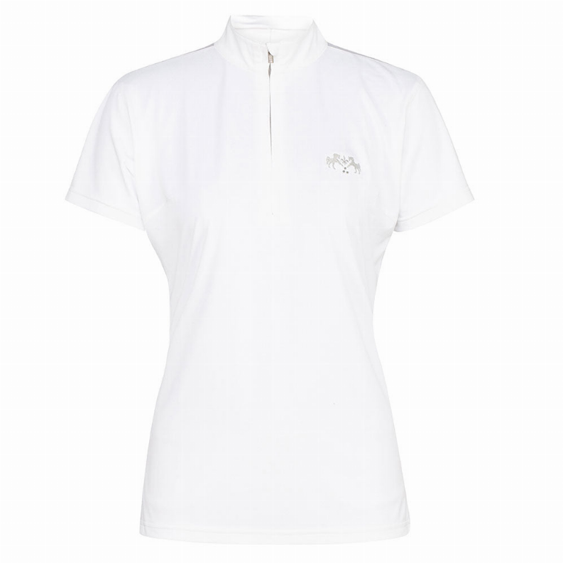 Equine Couture Ladies Giana EquiCool Short Sleeve Show Shirt X-Large White