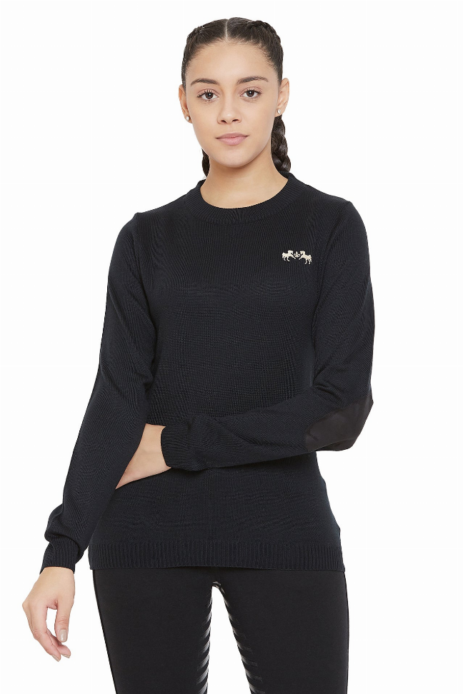 Equine Couture Ladies Icelandic Sweater XS Black