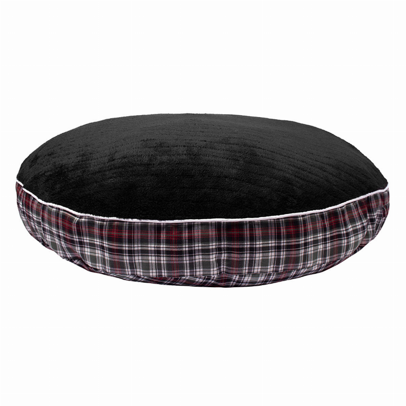 Halo Duck Green Plaid Round Dog Bed