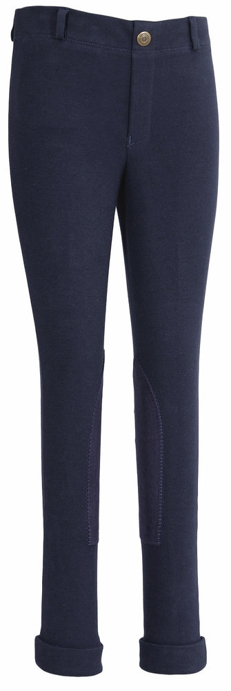 TuffRider Children's Cotton Embroidered Pull-On Jodhpurs 8 Cashmere Blue