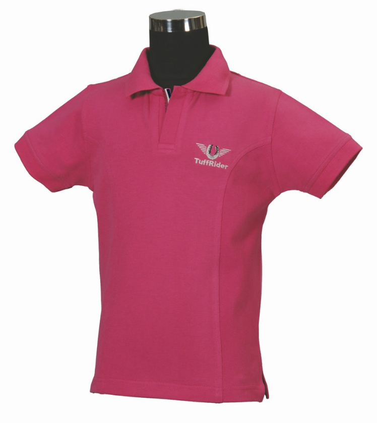 TuffRider Children's Polo Sport Shirt L HOTPINK