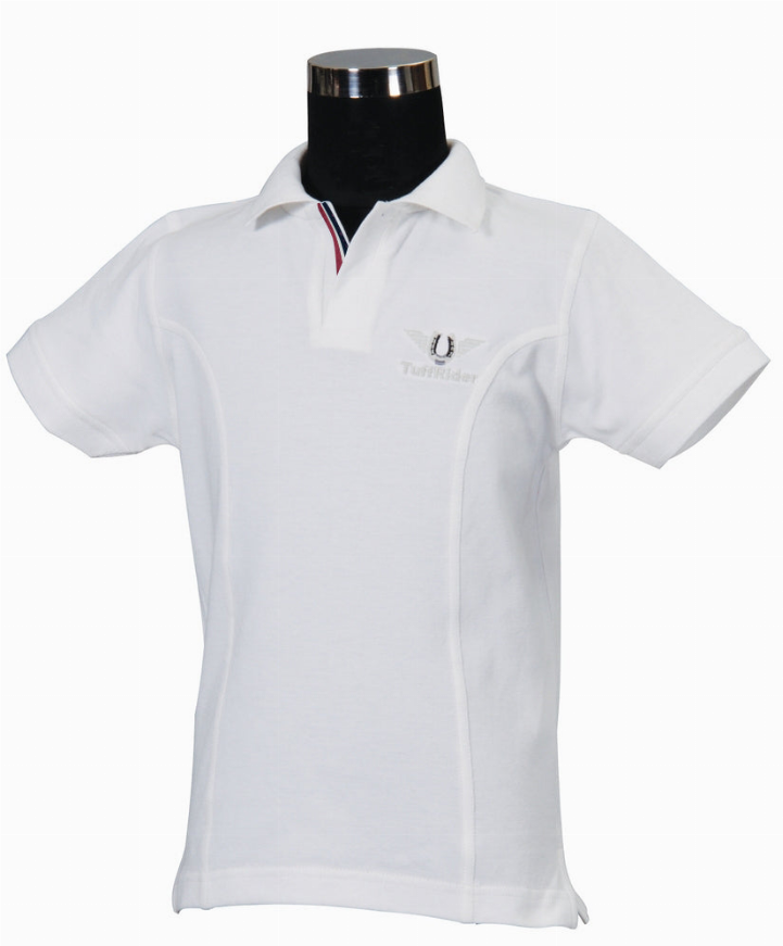 TuffRider Children's Polo Sport Shirt M White