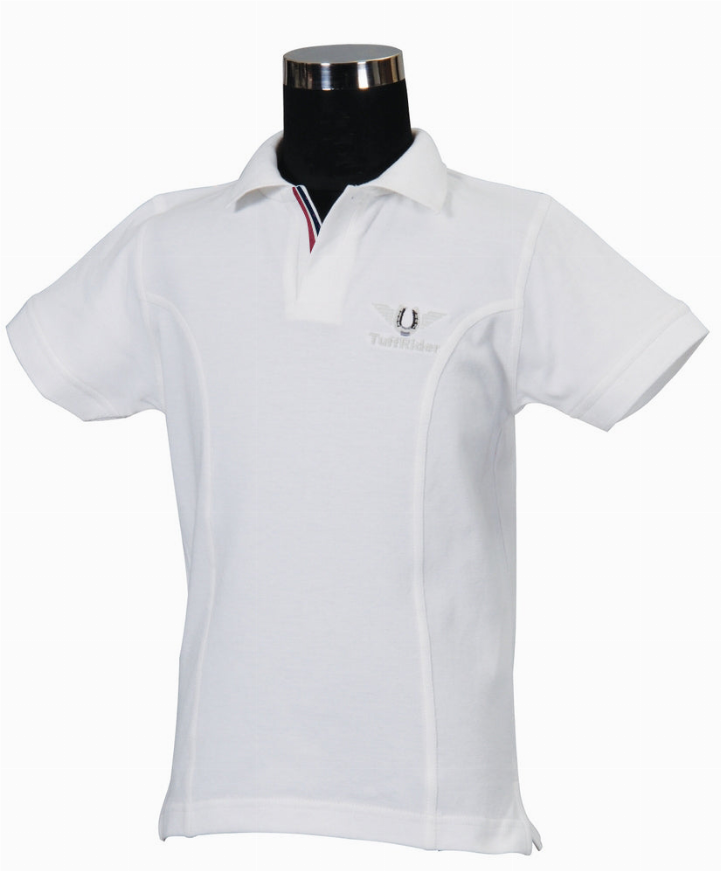 TuffRider Children's Polo Sport Shirt L White
