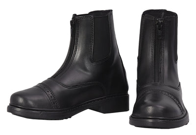 TuffRider Kid's Front-zip Paddock Boots 8 Black