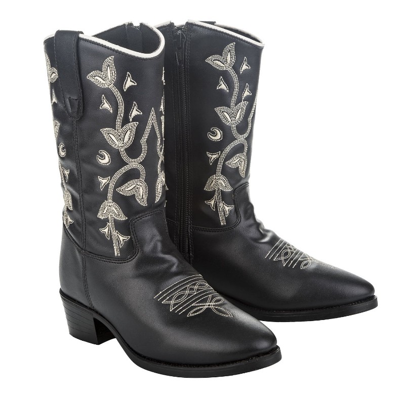 TuffRider Toddler Black Floral Western Boot - 6 Black