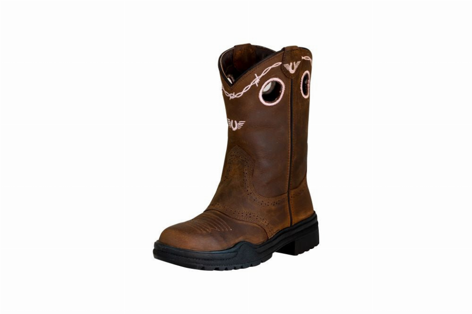 TuffRider Toddler's Yosemite Round Toe Western Boot - 6 Brown